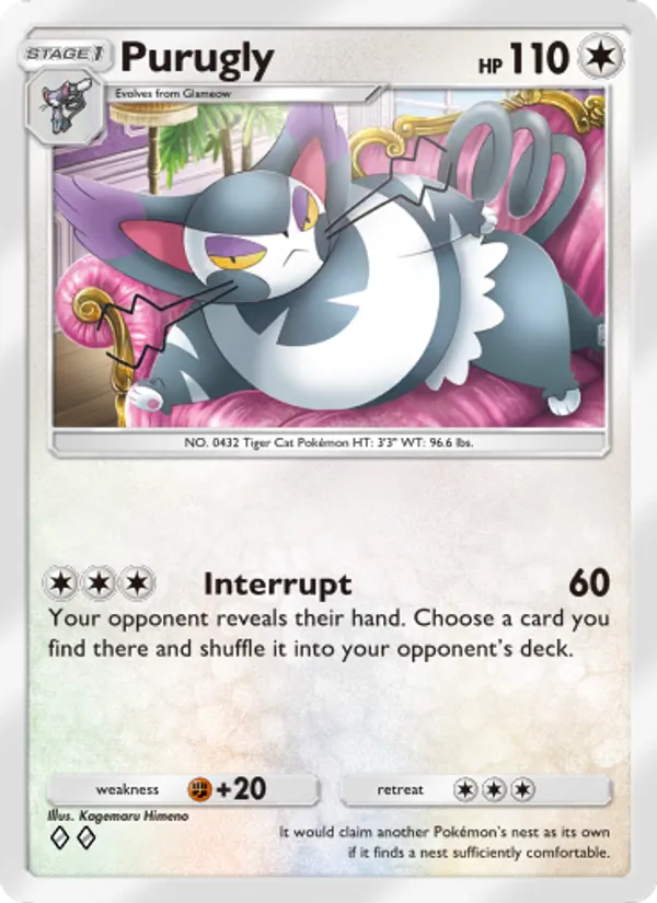 Purugly — Space-Time Smackdown #140 (Pokémon TCG card)