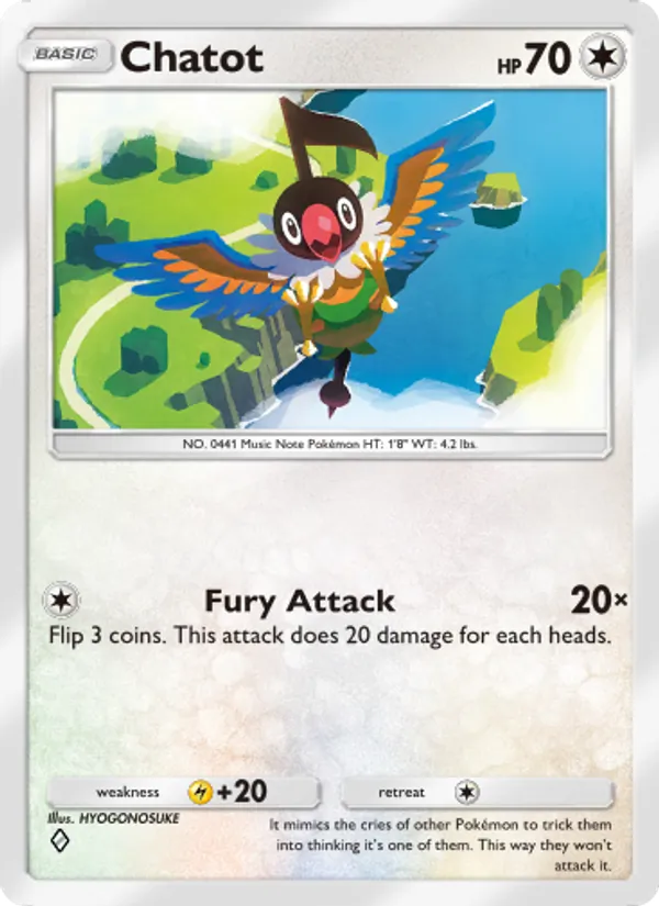 Chatot — Space-Time Smackdown #141 (Pokémon TCG card)