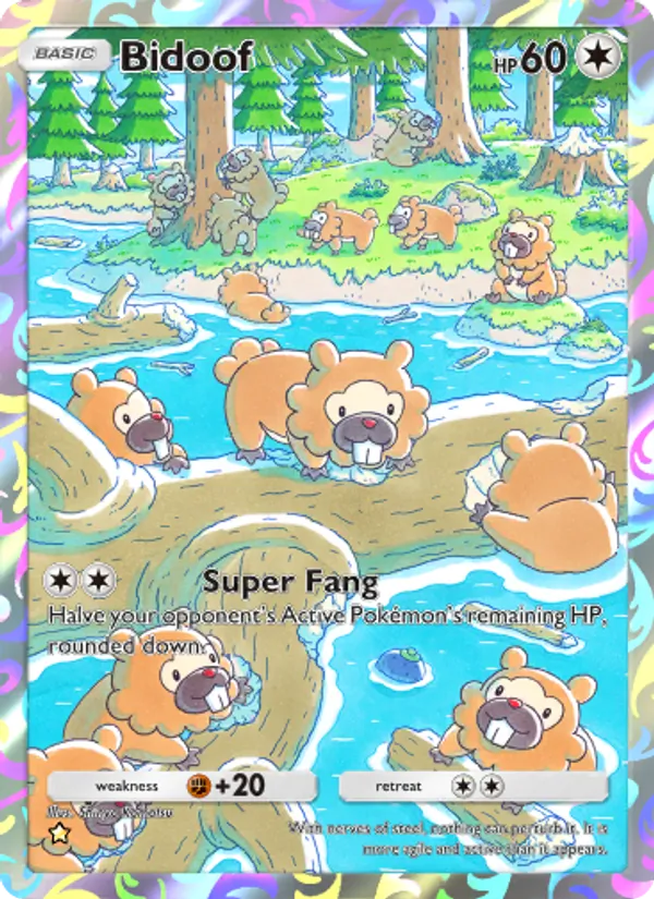 Bidoof — Space-Time Smackdown #177 (Pokémon TCG card)