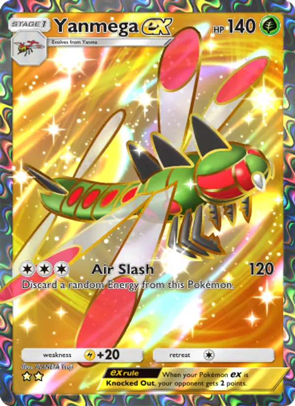 Yanmega ex — Space-Time Smackdown #180 (Pokémon TCG card)