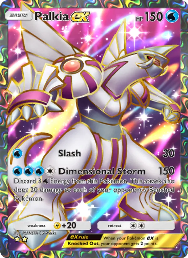 Palkia ex — Space-Time Smackdown #182 (Pokémon TCG card)