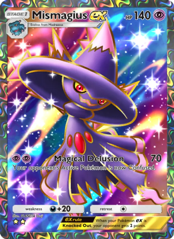 Mismagius ex — Space-Time Smackdown #184 (Pokémon TCG card)