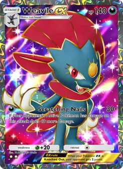 Weavile ex (Space-Time Smackdown #186)