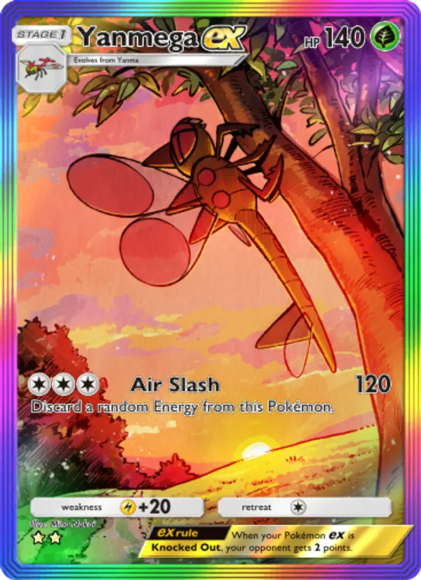 Yanmega ex — Space-Time Smackdown #196 (Pokémon TCG card)