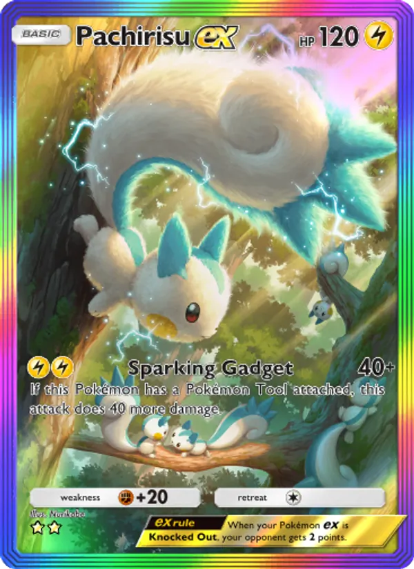 Pachirisu ex — Space-Time Smackdown #198 (Pokémon TCG card)