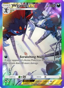 Weavile ex (Space-Time Smackdown #201)