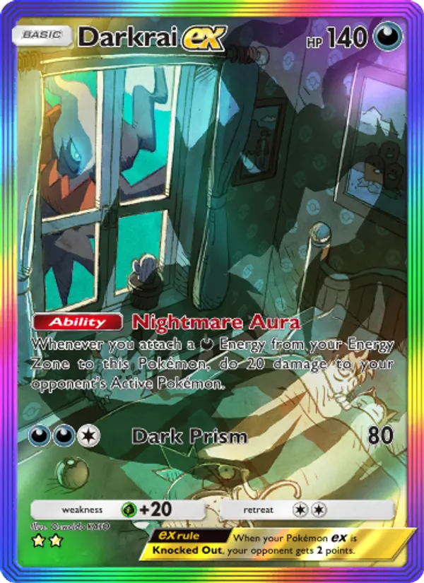 Darkrai ex — Space-Time Smackdown #202 (Pokémon TCG card)