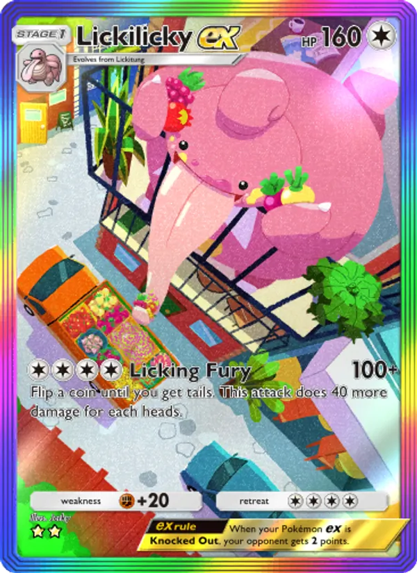 Lickilicky ex — Space-Time Smackdown #203 (Pokémon TCG card)