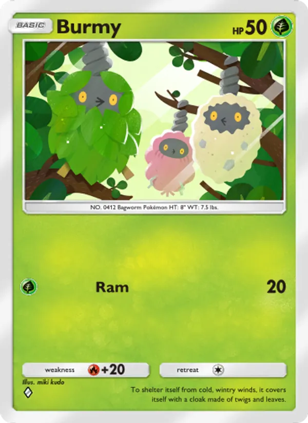 Burmy — Triumphant Light #002 (Pokémon TCG card)