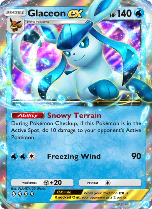Glaceon ex — Triumphant Light #022 (Pokémon TCG card)