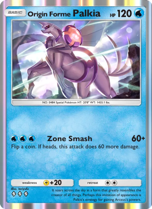 Origin Forme Palkia — Triumphant Light #023 (Pokémon TCG card)