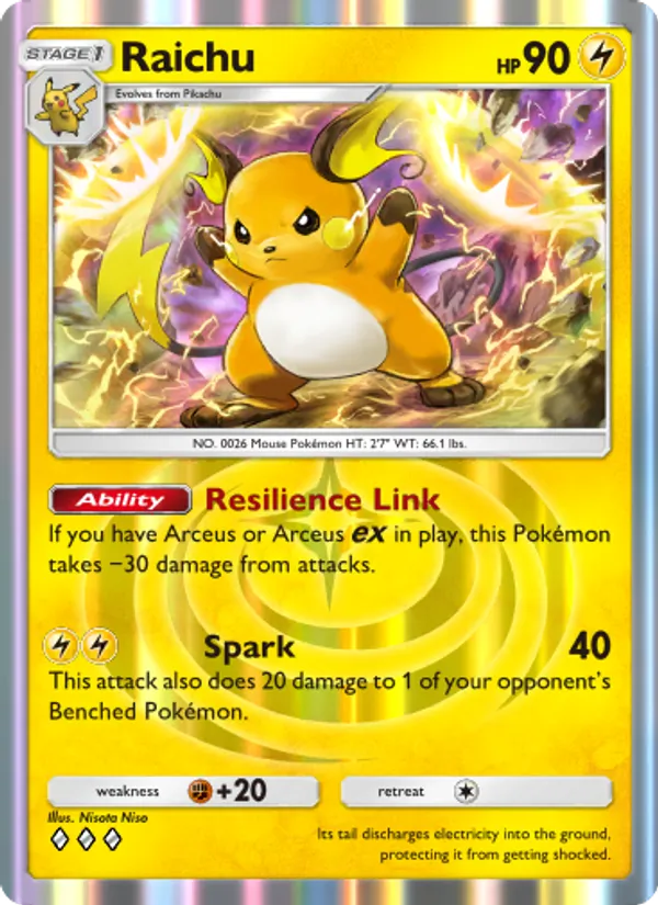 Raichu — Triumphant Light #026 (Pokémon TCG card)