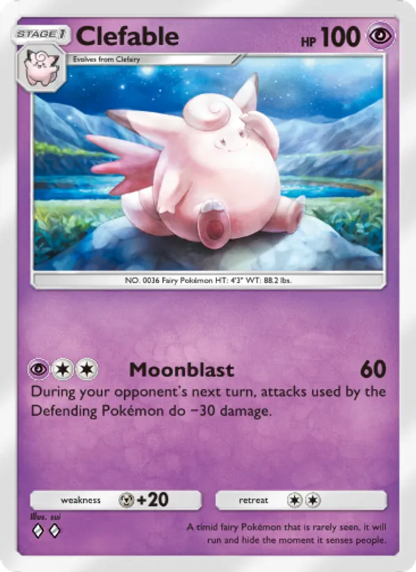 Clefable — Triumphant Light #030 (Pokémon TCG card)
