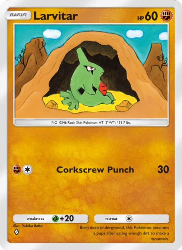 Larvitar — Triumphant Light #039 (Pokémon TCG card)