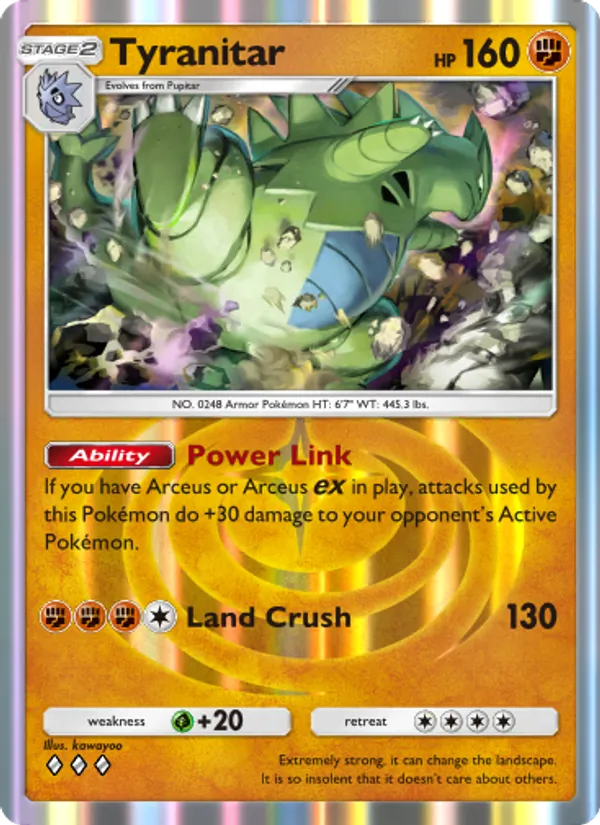 Tyranitar — Triumphant Light #041 (Pokémon TCG card)