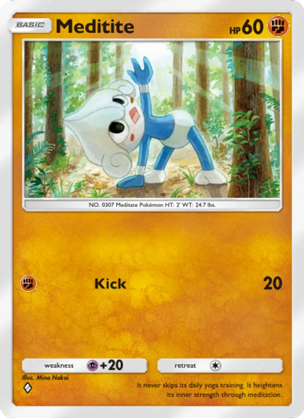Meditite — Triumphant Light #043 (Pokémon TCG card)