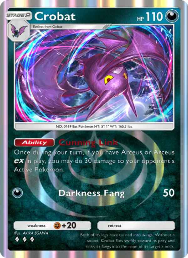 Crobat — Triumphant Light #050 (Pokémon TCG card)