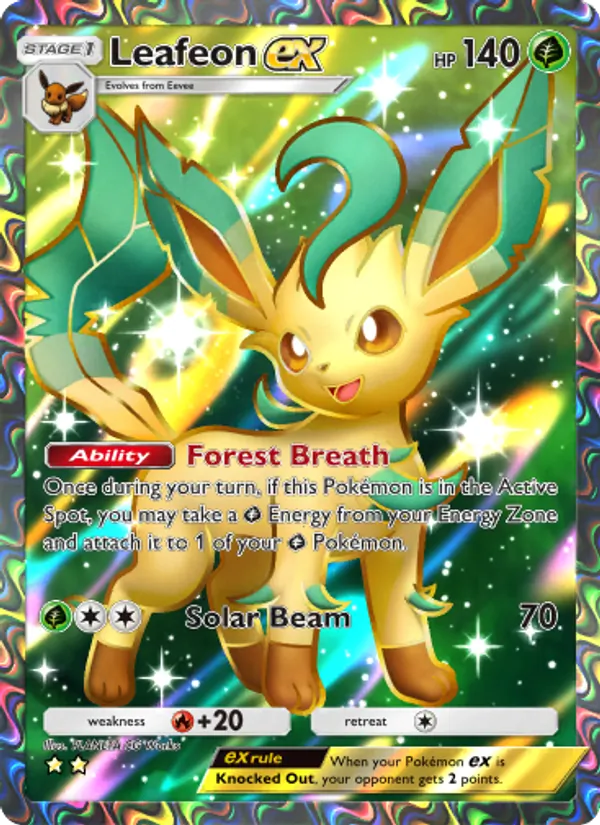 Leafeon ex — Triumphant Light #082 (Pokémon TCG card)