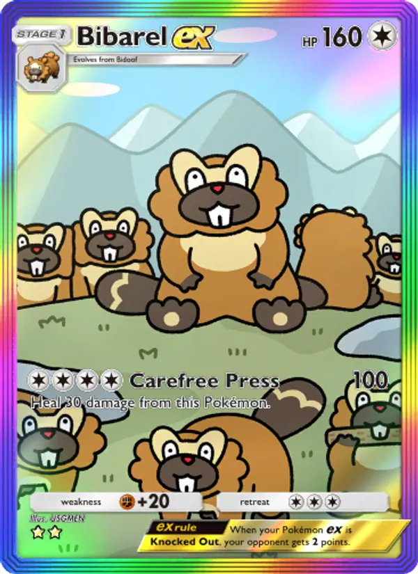 Bibarel ex — Shining Revelry #095 (Pokémon TCG card)