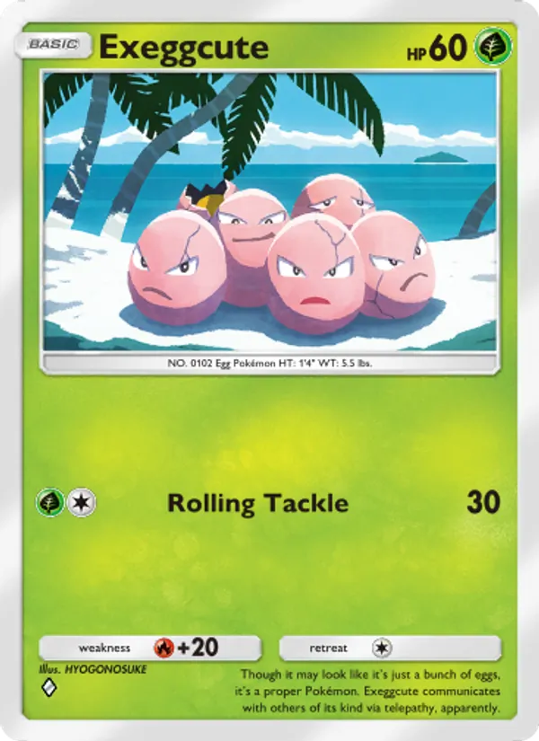 Exeggcute — Celestial Guardians #001 (Pokémon TCG card)