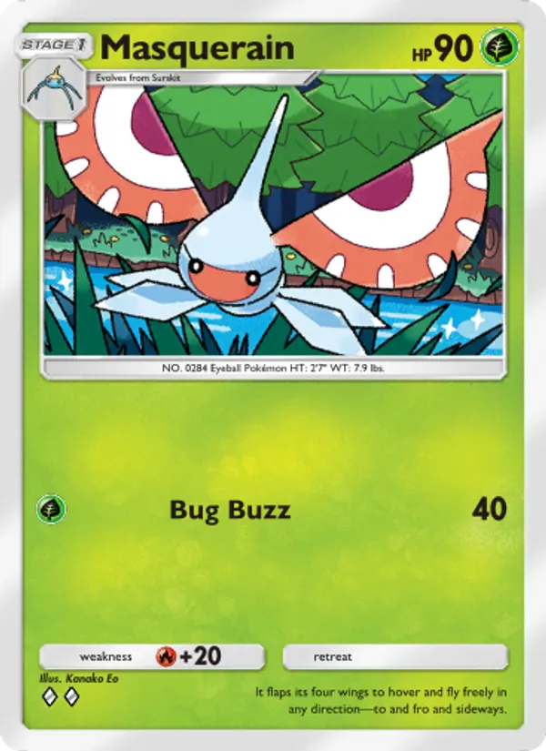 Masquerain — Celestial Guardians #004 (Pokémon TCG card)