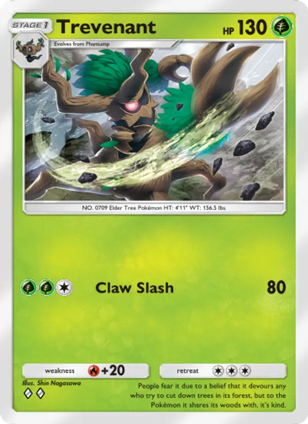 Trevenant — Celestial Guardians #008 (Pokémon TCG card)