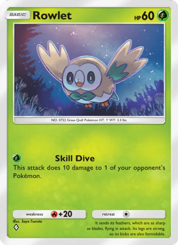 Rowlet — Celestial Guardians #010 (Pokémon TCG card)