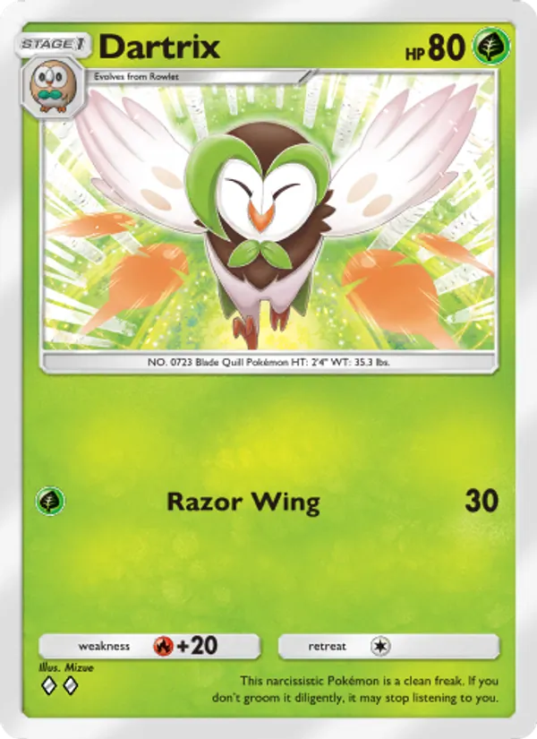 Dartrix — Celestial Guardians #011 (Pokémon TCG card)