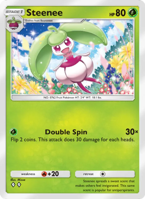 Steenee — Celestial Guardians #019 (Pokémon TCG card)