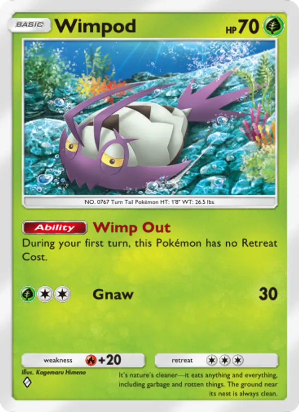 Wimpod — Celestial Guardians #021 (Pokémon TCG card)
