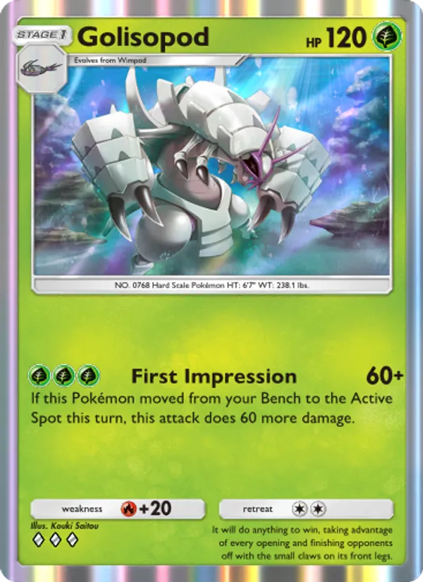 Golisopod — Celestial Guardians #022 (Pokémon TCG card)