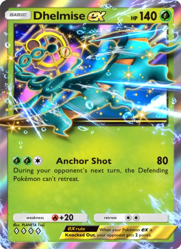 Dhelmise ex — Celestial Guardians #023 (Pokémon TCG card)