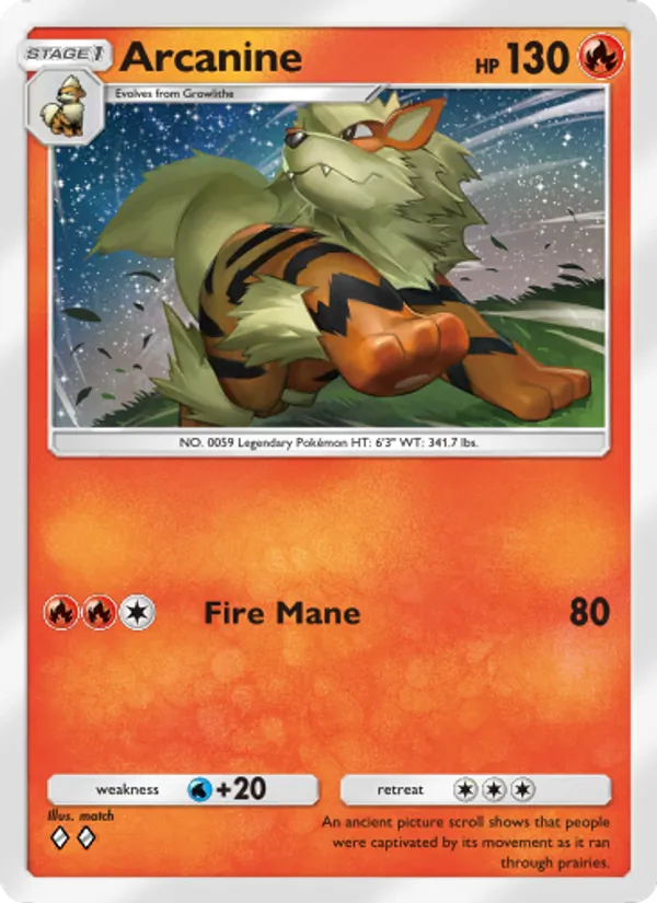 Arcanine — Celestial Guardians #026 (Pokémon TCG card)