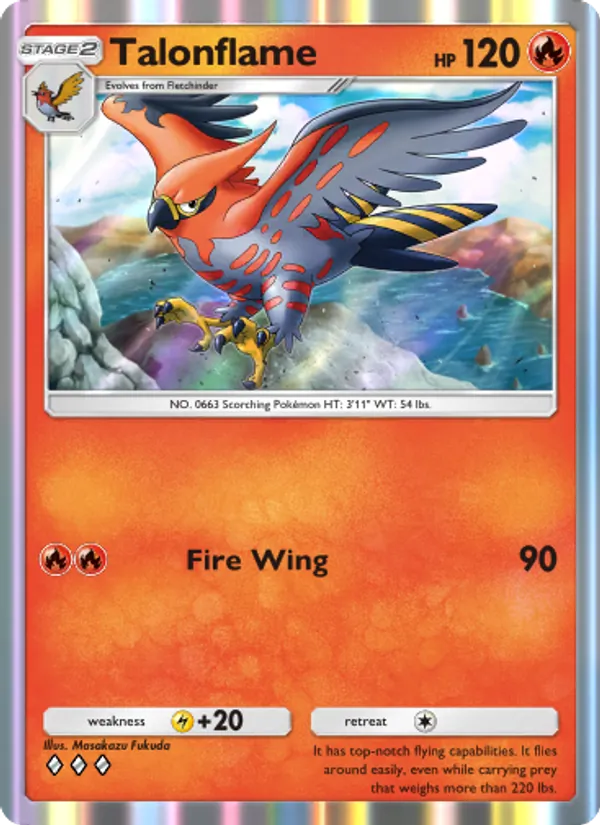 Talonflame — Celestial Guardians #029 (Pokémon TCG card)