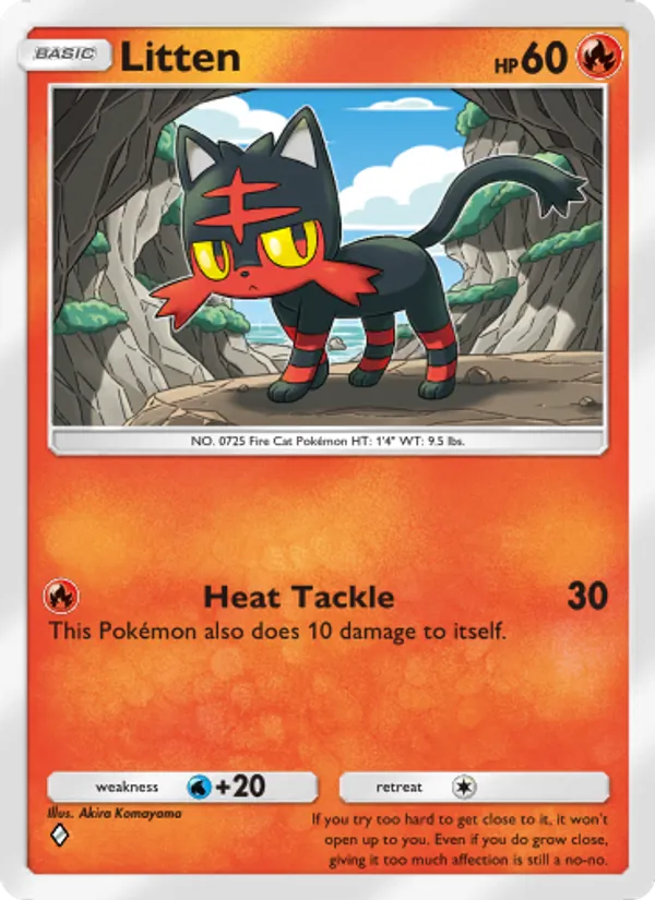 Litten — Celestial Guardians #030 (Pokémon TCG card)