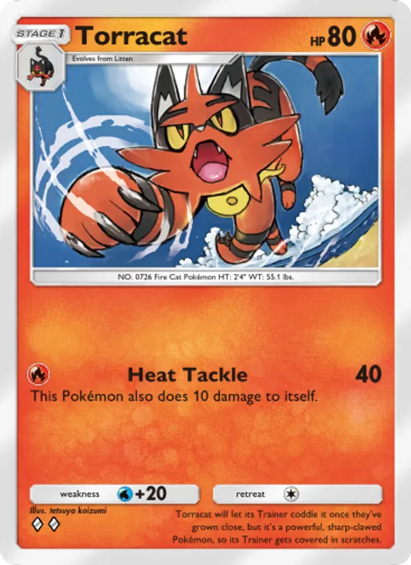 Torracat — Celestial Guardians #032 (Pokémon TCG card)