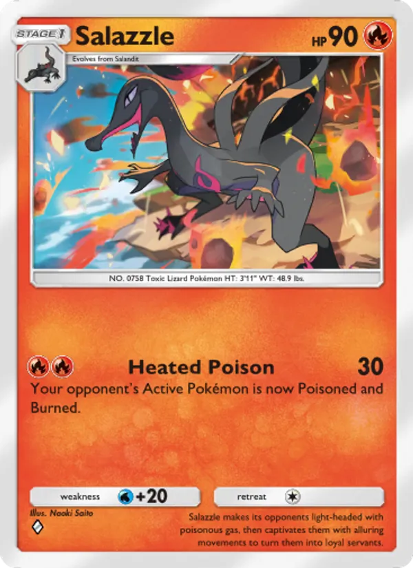 Salazzle — Celestial Guardians #036 (Pokémon TCG card)