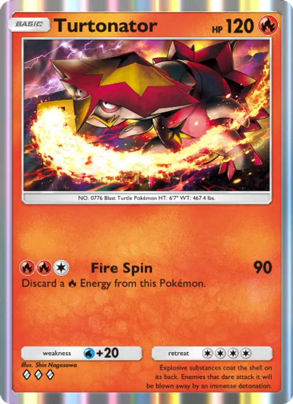 Turtonator — Celestial Guardians #037 (Pokémon TCG card)
