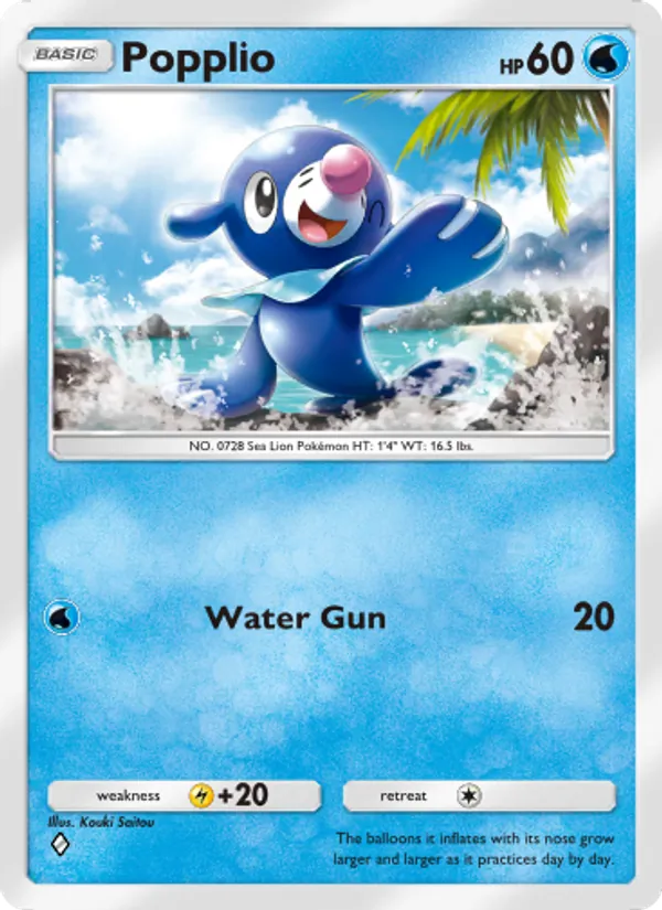 Popplio — Celestial Guardians #046 (Pokémon TCG card)