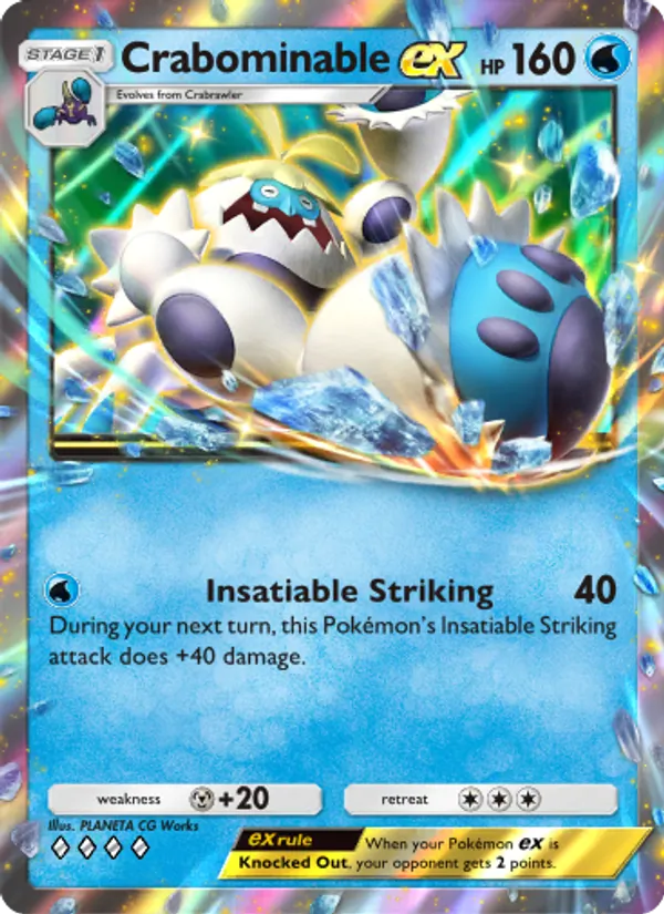 Crabominable ex — Celestial Guardians #049 (Pokémon TCG card)