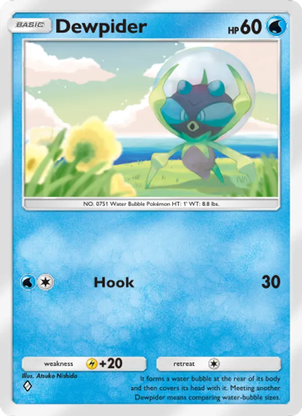 Dewpider — Celestial Guardians #052 (Pokémon TCG card)
