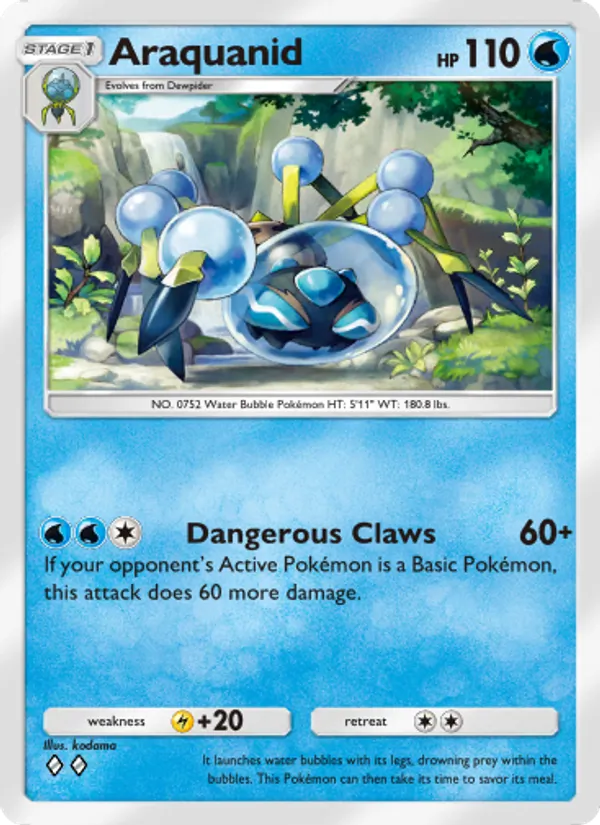 Araquanid — Celestial Guardians #053 (Pokémon TCG card)