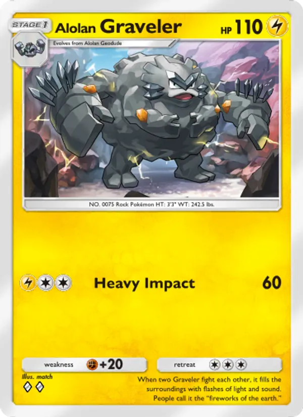 Alolan Graveler — Celestial Guardians #060 (Pokémon TCG card)