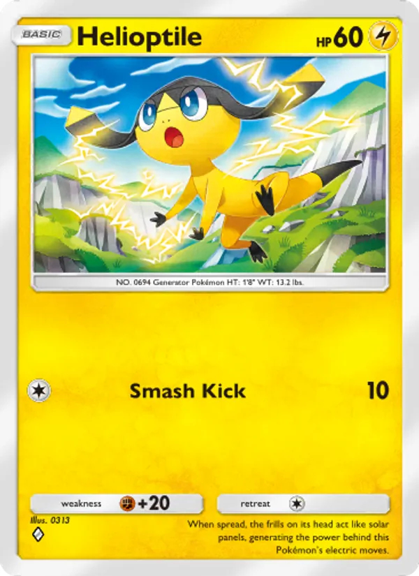 Helioptile — Celestial Guardians #062 (Pokémon TCG card)