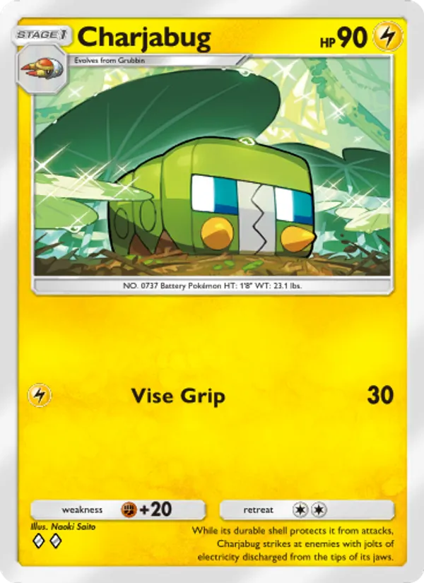 Charjabug — Celestial Guardians #064 (Pokémon TCG card)