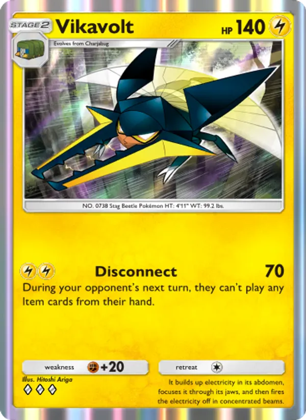 Vikavolt — Celestial Guardians #065 (Pokémon TCG card)