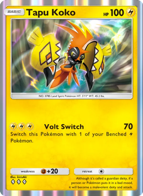 Tapu Koko — Celestial Guardians #068 (Pokémon TCG card)