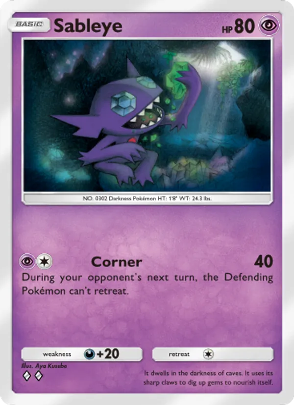 Sableye — Celestial Guardians #070 (Pokémon TCG card)