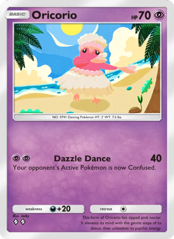 Oricorio — Celestial Guardians #076 (Pokémon TCG card)