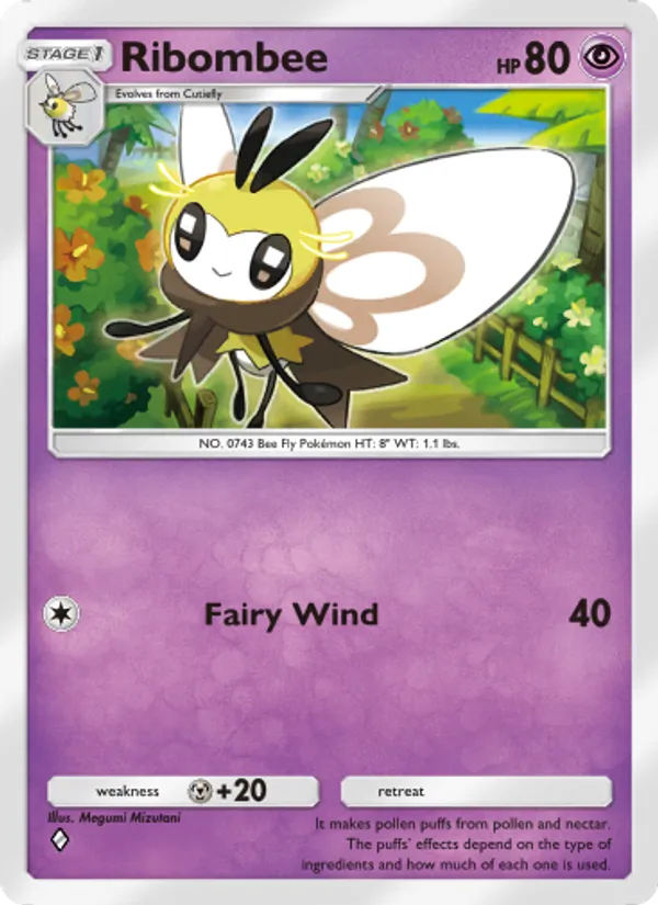 Ribombee — Celestial Guardians #079 (Pokémon TCG card)